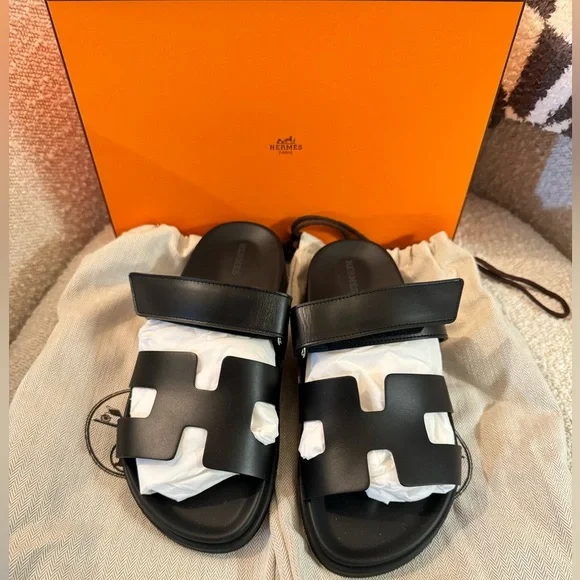 NWT - Authentic- Never Worn- Hermes Chypre Women sandal, noir; Size: … - Picture 5 of 14